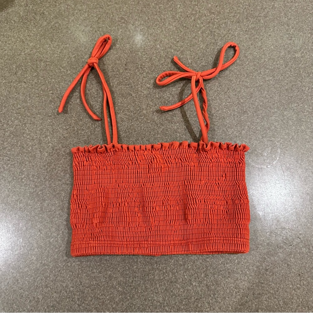 Peixoto Cleo Smocked Bikini Top size small never worn